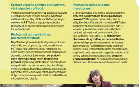 Factsheet Od odpadu k cennému zdroji: Proč Česko potřebuje zálohový systém